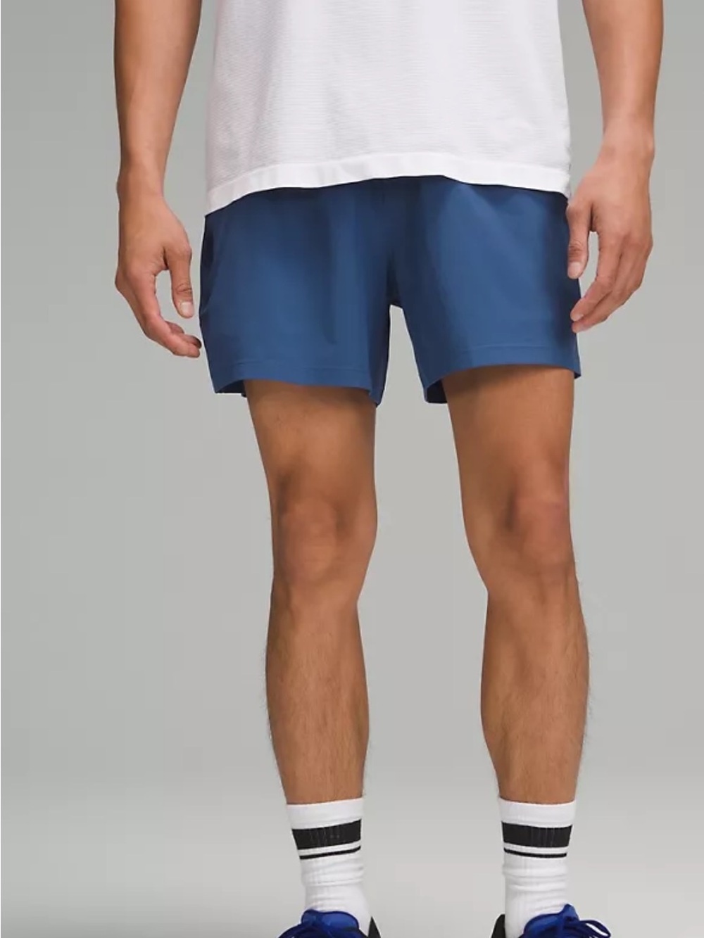 lululemon athletica Men's Blue Run Shorts- linerless- XS- 5” inseam